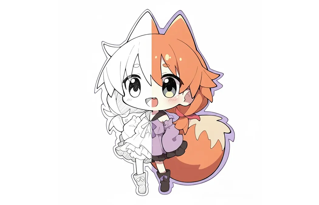 Coloreado de dibujos lineales